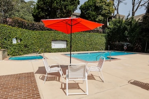 The sparking pool and bubbling hot tub are welcomed after a day in the sun and sand