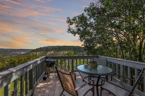 Dining with a view on the outside deck