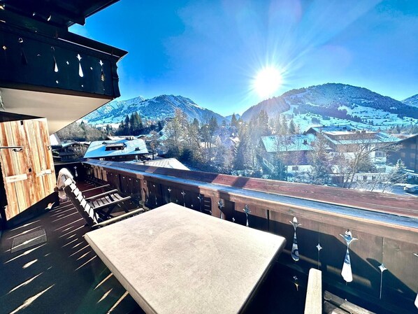 Sunlit Mountain Balcony