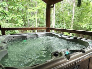Private and secluded hot tub