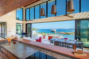 Dine in style as the cruise ship leaves the dock