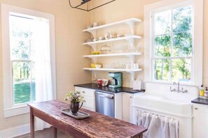 Plenty of space for charcuterie boards and cocktails.