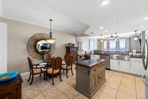 Full Size Kitchen with Bar Seating