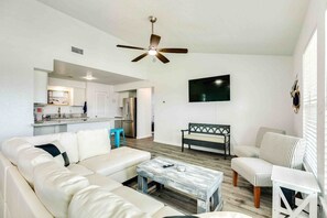 Open Living Area w/ Smart TV