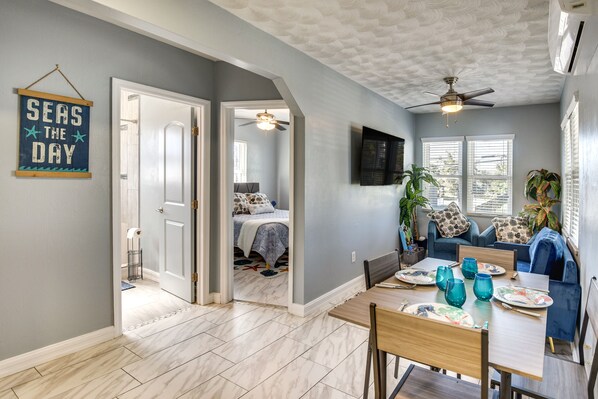 Daytona Beach Vacation Rental | 2BR | 1BA | 800 Sq Ft | Stairs Required to Enter