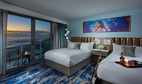 Unit with 2 Queen size beds. Exact unit will be assigned upon arrival. Views, colors and decor may vary.