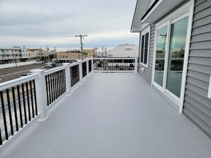 Spacious balcony area