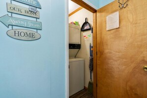 You may pack light--the washer and dryer are on-site.
