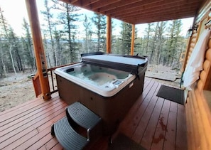 Cozy up in the hot tub!