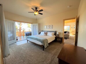 French doors from this bedroom onto the second-floor porch!