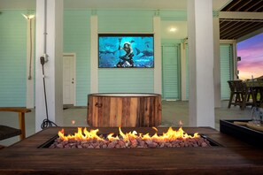 Light a fire and relax to your favorite movie. 