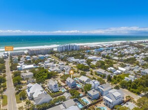 Aerial view - Just a short walk to the beach 