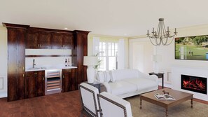 Living Room Wet Bar w/Beverage Fridge