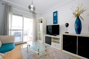 Another view of the lounge area with Flat Screen TV (Sky TV)