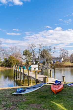 You will love all the water craft: we have two kayaks, two paddle boards, and even an old fashioned canoe. Remember those? So fun.