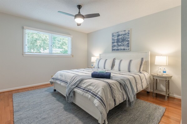Master suite with king bed.