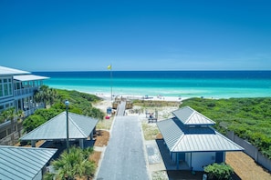 Blue Mountain Beach is only .6 miles away and known for it's turquoise waters, white sand beaches, tall coastal dunes, and blue lupine flowers. There is lot and street parking available.