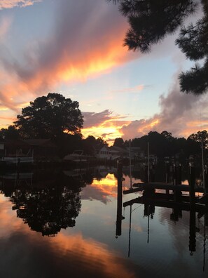 Sunset on the deck