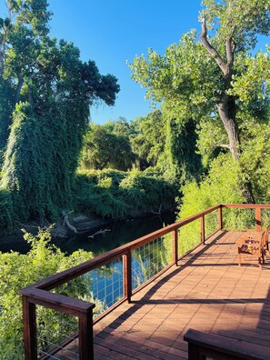 River Deck with two chairs.