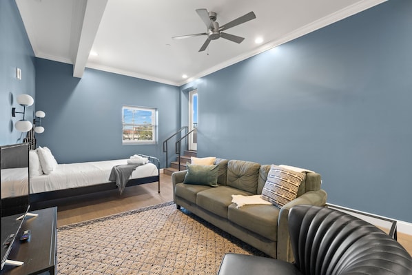 Living Area with Queen Sized Bed