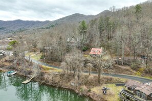 Exterior | Private Dock | Access to Santeetlah Lake