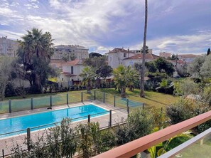 The pool seen from the balcony