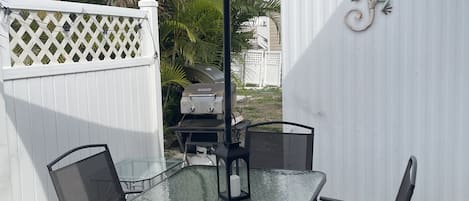 Outside private patio