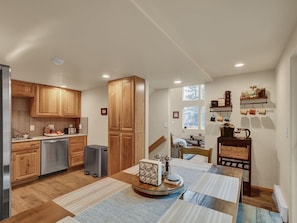 Dining room and kitchen