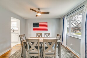 Dining Room | Dishware & Flatware Provided | 1st Floor