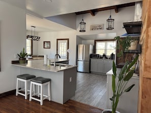 Large kitchen! Picture taken from dining room, looking into the kitchen!