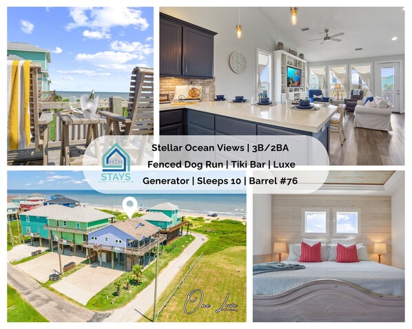Introducing One Love by HTH Stays. Located in Crystal Beach, TX. Stellar ocean views! Book your getaway today!