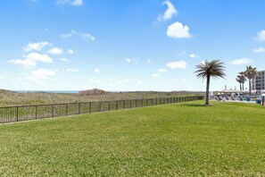 Saida I #105 gives you ground level view towards the beach!