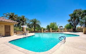 Heated community pool - a 30 second walk from the house