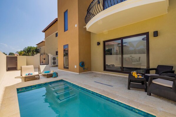This residence features an exclusive private pool in addition to granting our guests access to the community pool.