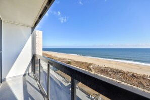Enjoy sweeping views of the ocean from your Balcony!