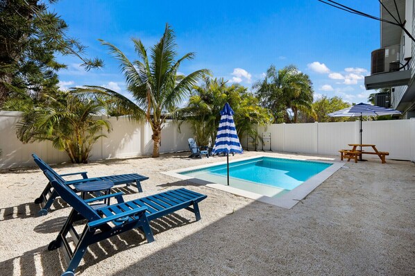 Brand new heated pool