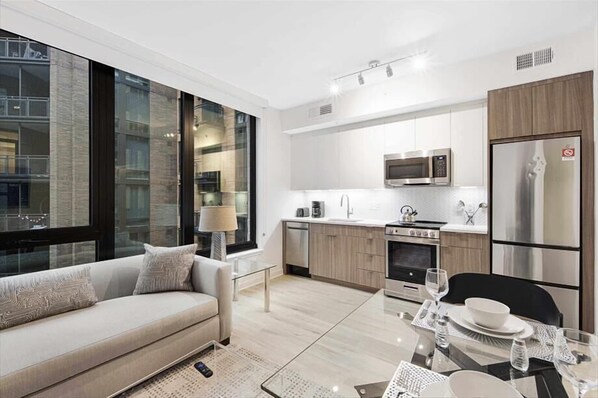 Noma Washington 1 Bedroom Living Room