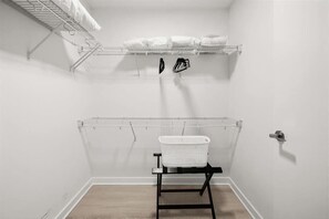 Walk in closet and storage spaces