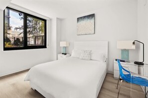 Work or relax in the bedroom with desk area