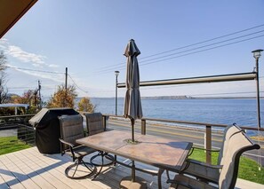 Patio with lake view