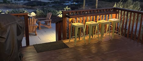 Back patio with outdoor seating