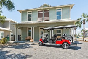 A FREE golf cart to buzz around on is a perk that can't be beat!
