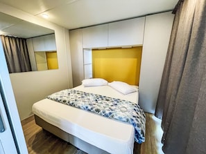 Bedroom, Bed, Interior Design, Furniture, Floor, Linens, Bedding, Bed Sheet, Flooring, Bed Frame