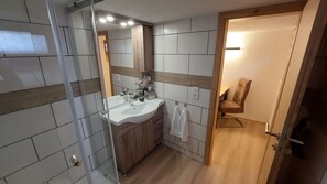 Economy-Apartment Souterrain (22qm) mit Küche, Smart-TV und Regendusche