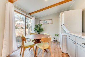 Dining Area | In-Unit Laundry