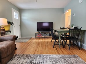 Large, Flat-Screen TV - Open Living Room and Dining Area