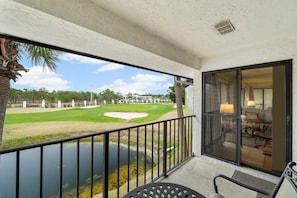 Privately Furnished Balcony overlooking Gold Course
