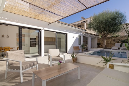 holiday home, swimming pool, garden, terrace, village
