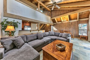 Natural wood finishes throughout the home will have you feeling Tahoe living