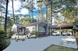 Lots of  Parking for your work vans, trucks or cars,. 4 to 5 in the driveway and also street parking..